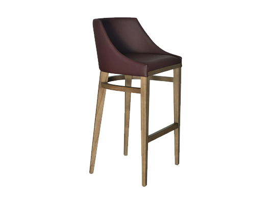 Tabouret Chester - Accura Burgundy Brown